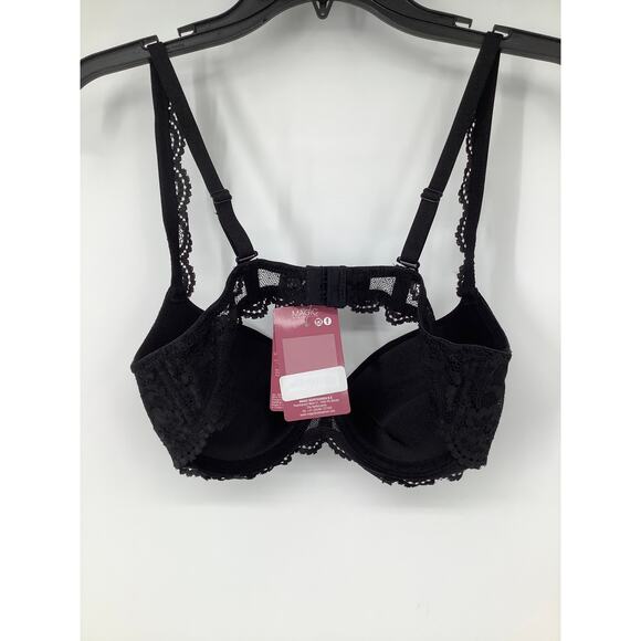 Magic Bodyfashion Women's 34B Black Luxury Gel Bra Underwire Lace Trim G28-7 - Picture 4 of 6
